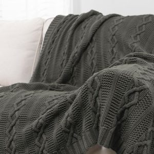 Cable Knit Throw Blanket