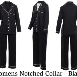 Women's 2-Piece Notched Collar Sleepwear