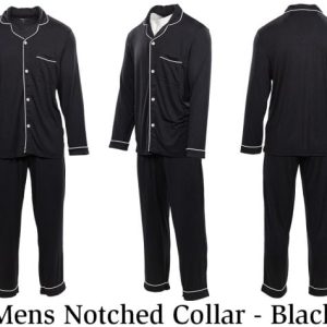 Men's 2-Piece Notched Collar Sleepwear