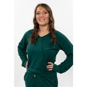 Women's Long Sleeve Crossover Sleep Shirt